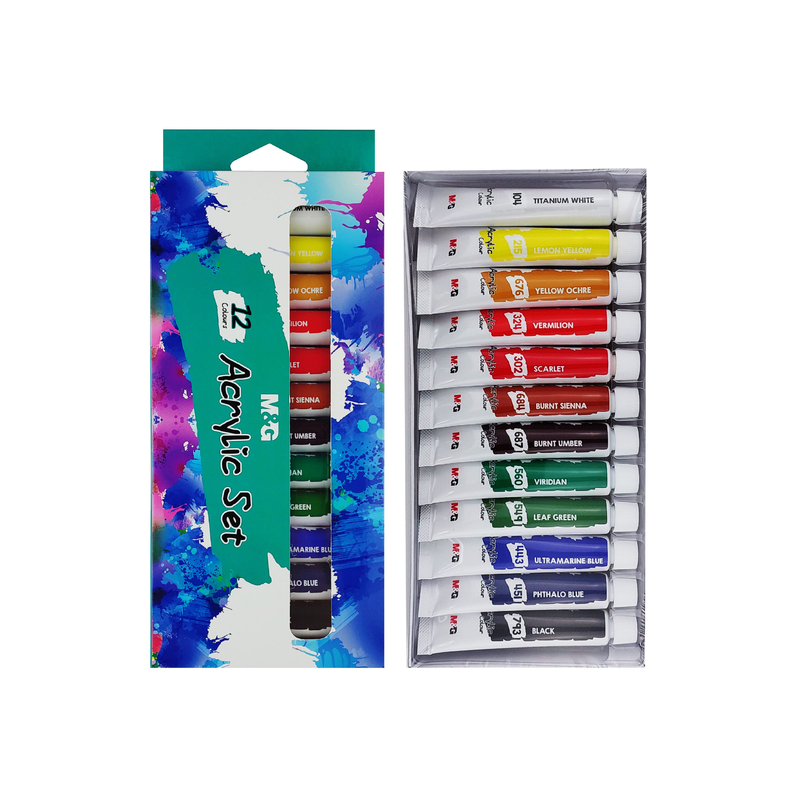 M&G Acrylic Paint 12colors-5ml