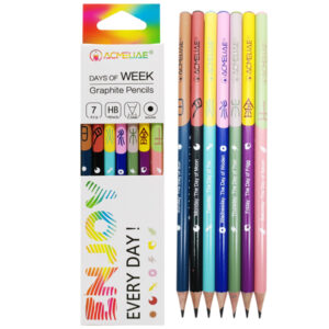 Acmeliae 7"7 HB week Pencils (7 Pcs Box)