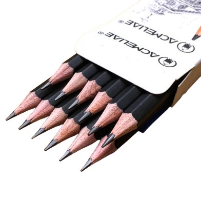 Acmeliae HB Matt Black Color Body Graphite Pencil (12pcs/Box) - Image 4