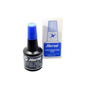 Horse Stamp Pad Refill Ink 30cc Blue