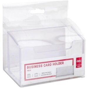 Deli E7623 Transparent Business Card Holder
