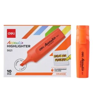 Deli S621 Highlighter (Orange)