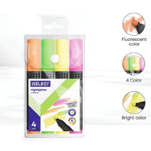 Deli iSELECT Highlighter Set (UU601-4C) 